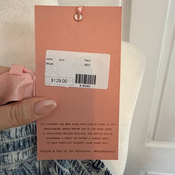 scandal italy | wide leg smocked waist pants | NWT medium - Picture 5 of 7